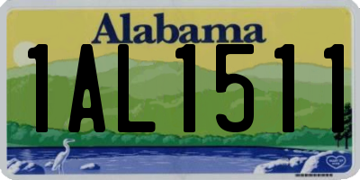 AL license plate 1AL1511