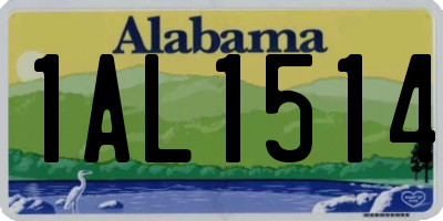 AL license plate 1AL1514