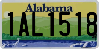 AL license plate 1AL1518