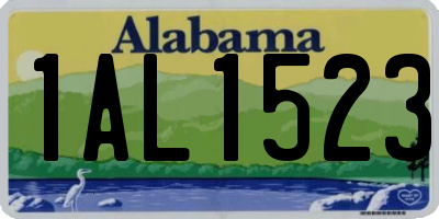 AL license plate 1AL1523