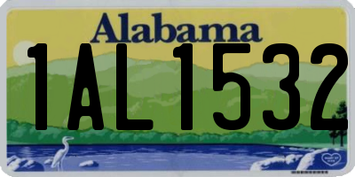 AL license plate 1AL1532