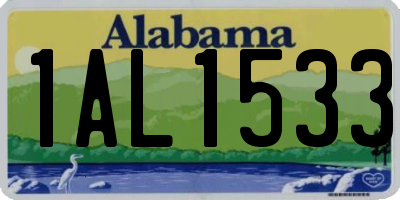 AL license plate 1AL1533