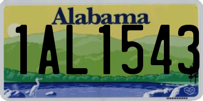 AL license plate 1AL1543