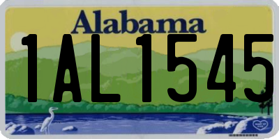AL license plate 1AL1545