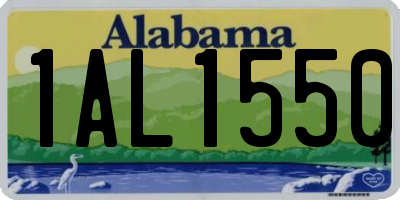 AL license plate 1AL1550