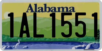 AL license plate 1AL1551