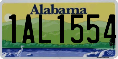 AL license plate 1AL1554