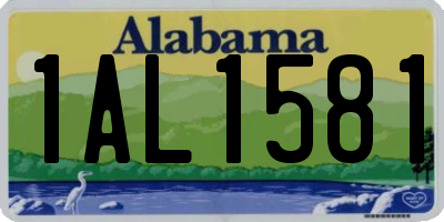 AL license plate 1AL1581