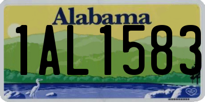 AL license plate 1AL1583