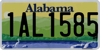AL license plate 1AL1585