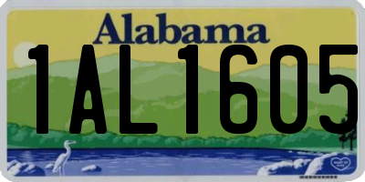 AL license plate 1AL1605