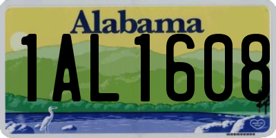 AL license plate 1AL1608