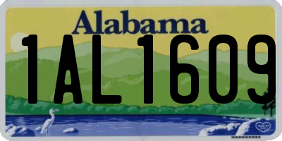 AL license plate 1AL1609