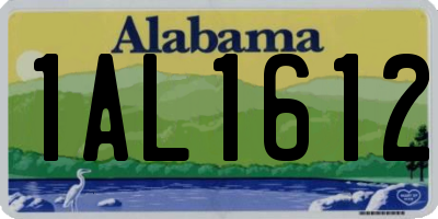 AL license plate 1AL1612