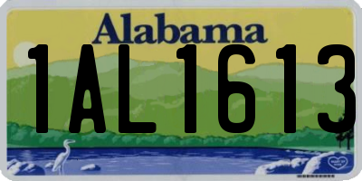 AL license plate 1AL1613