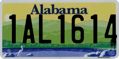 AL license plate 1AL1614