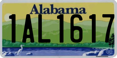 AL license plate 1AL1617