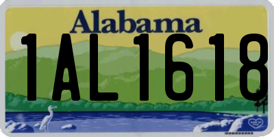AL license plate 1AL1618