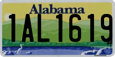 AL license plate 1AL1619
