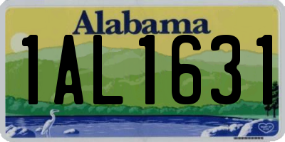 AL license plate 1AL1631