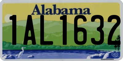 AL license plate 1AL1632