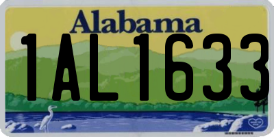 AL license plate 1AL1633