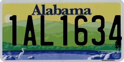 AL license plate 1AL1634