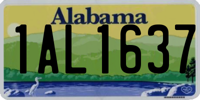 AL license plate 1AL1637