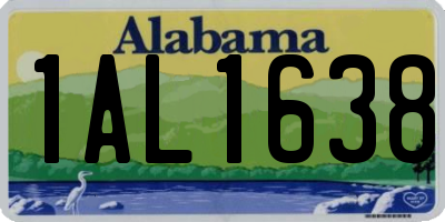 AL license plate 1AL1638