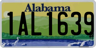 AL license plate 1AL1639