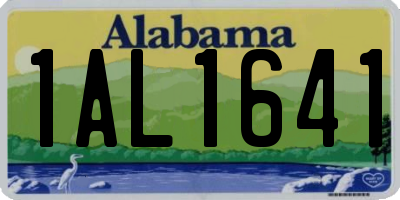 AL license plate 1AL1641