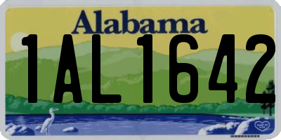 AL license plate 1AL1642