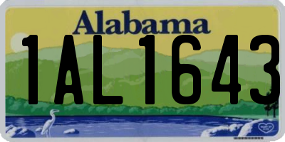 AL license plate 1AL1643