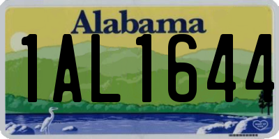 AL license plate 1AL1644