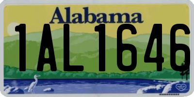 AL license plate 1AL1646