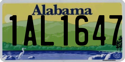 AL license plate 1AL1647