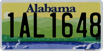 AL license plate 1AL1648