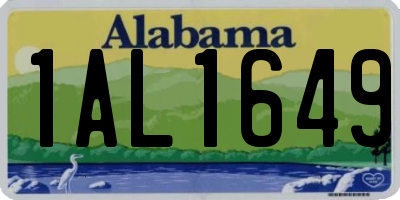 AL license plate 1AL1649
