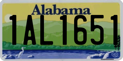 AL license plate 1AL1651