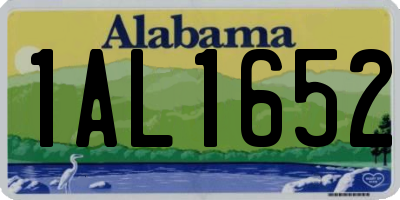 AL license plate 1AL1652