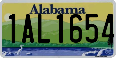 AL license plate 1AL1654