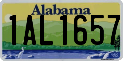 AL license plate 1AL1657