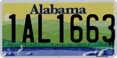 AL license plate 1AL1663