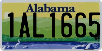 AL license plate 1AL1665