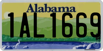AL license plate 1AL1669