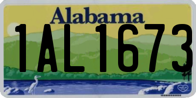 AL license plate 1AL1673