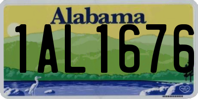 AL license plate 1AL1676