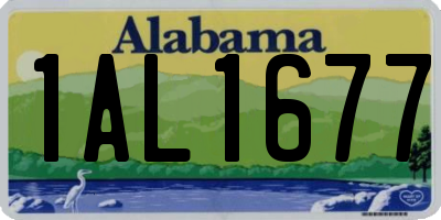 AL license plate 1AL1677