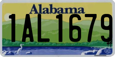 AL license plate 1AL1679