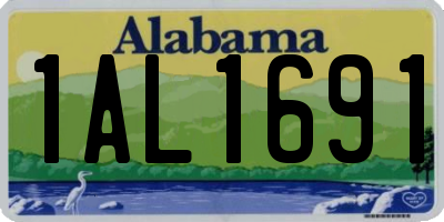 AL license plate 1AL1691